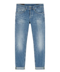 Jeans Uomo Dondup George Slim Fit Denim Stretch 13 Oz
