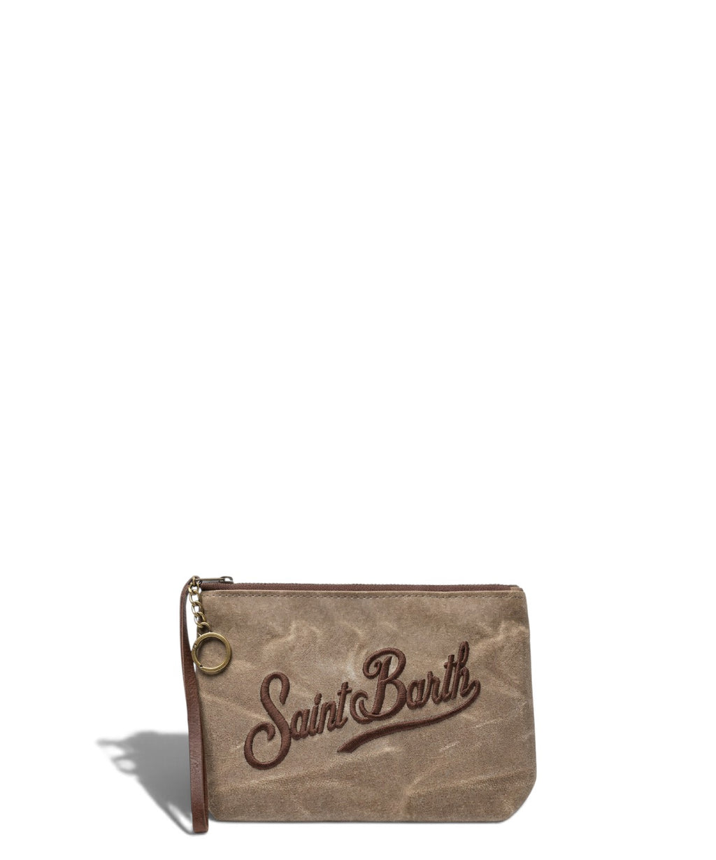 Pochette Aline Mini en velours côtelé avec logo