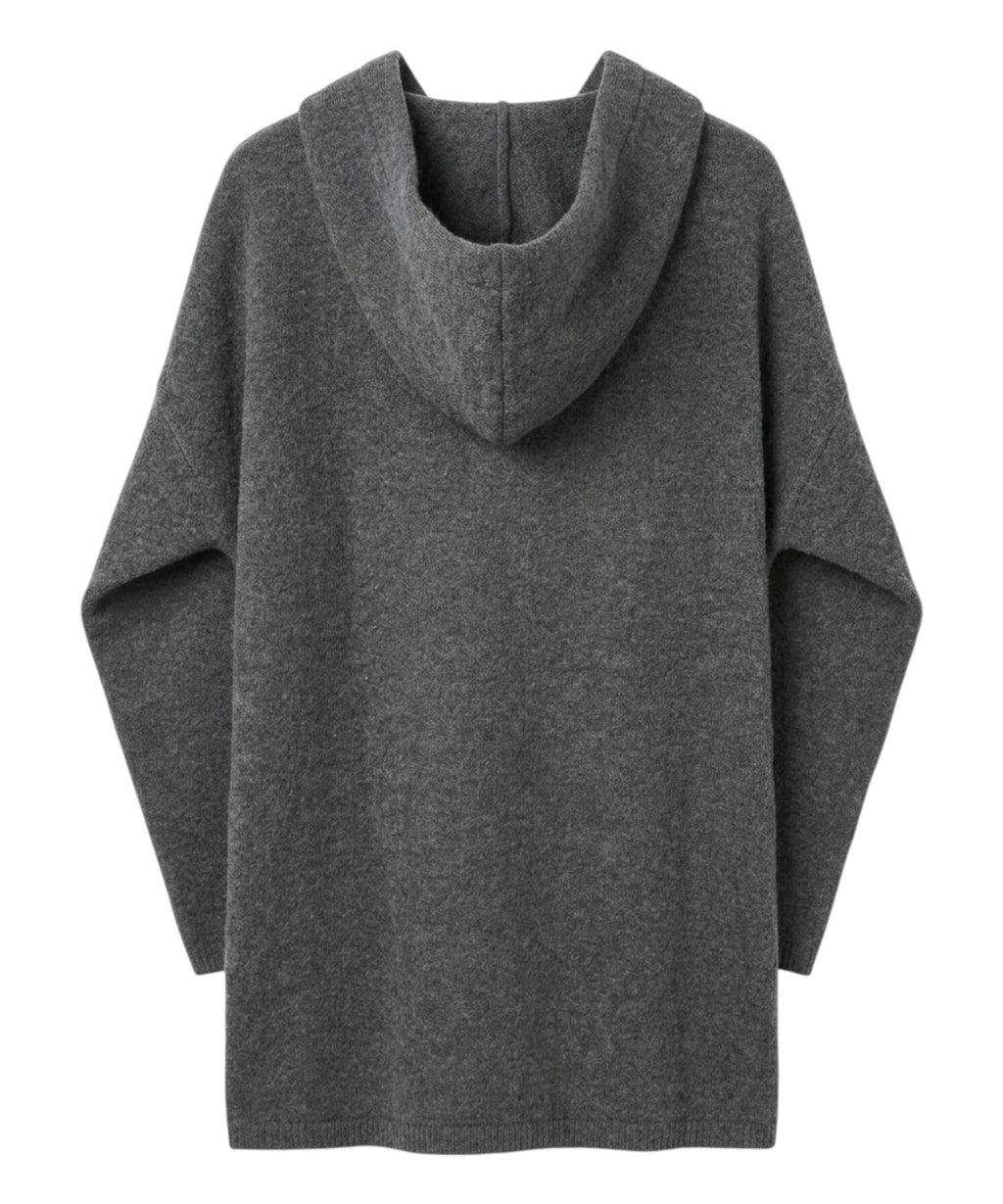 Parka MM Max Mara donna in panno di lana con cappuccio