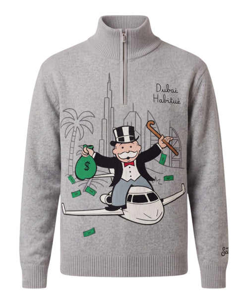 Maglione MC2 Saint Barth con Mezza Zip e Grafica