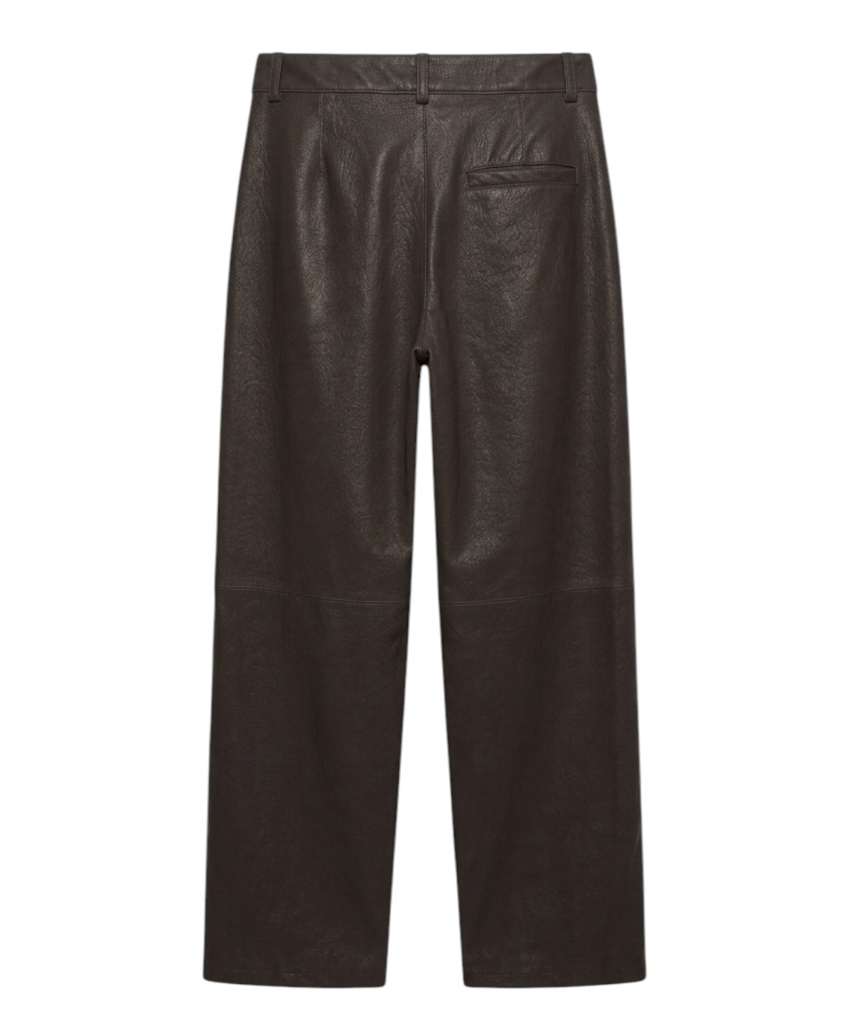 Pantalons effet cuir nubuck à jambe large