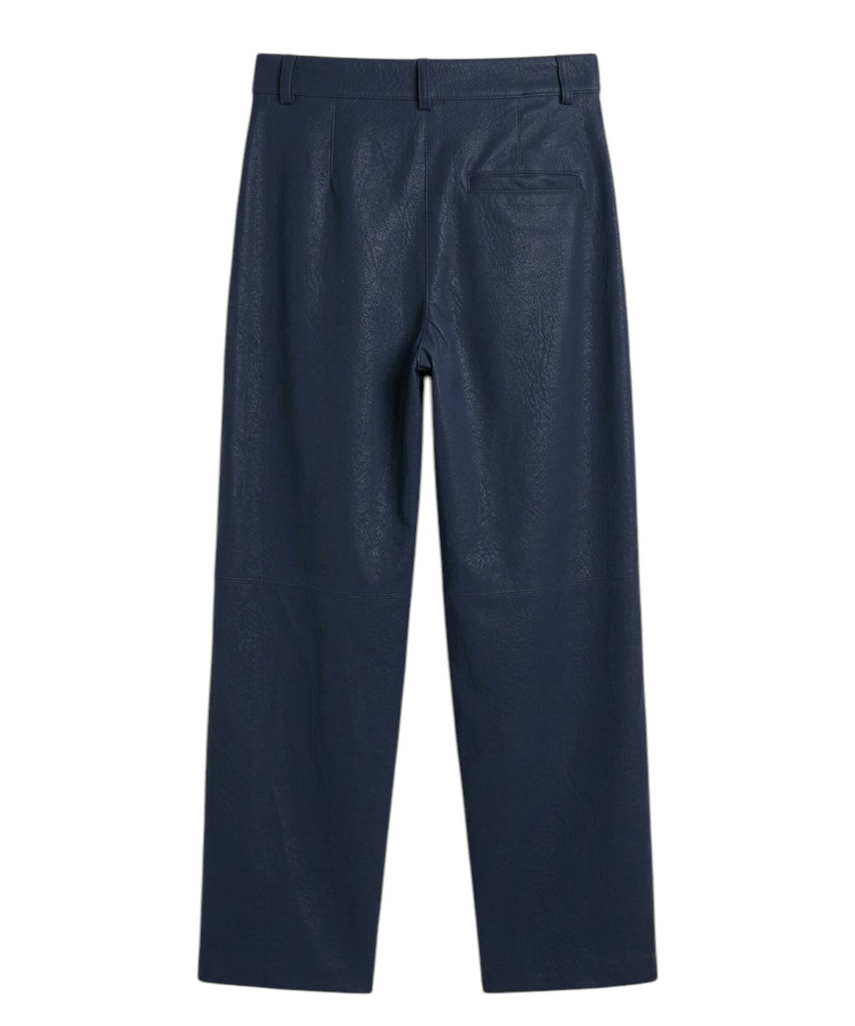 Pantalons effet cuir nubuck à jambe large