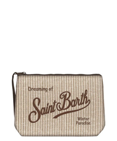 Pochette Aline Tricot a Coste con Logo