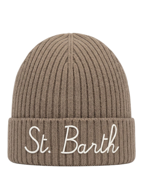 Berretto Wengen Misto Cashmere con Ricamo