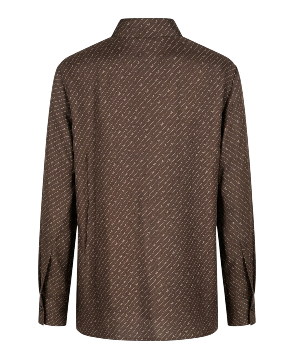 Camicia MM Max Mara Farea in seta con stampa all over