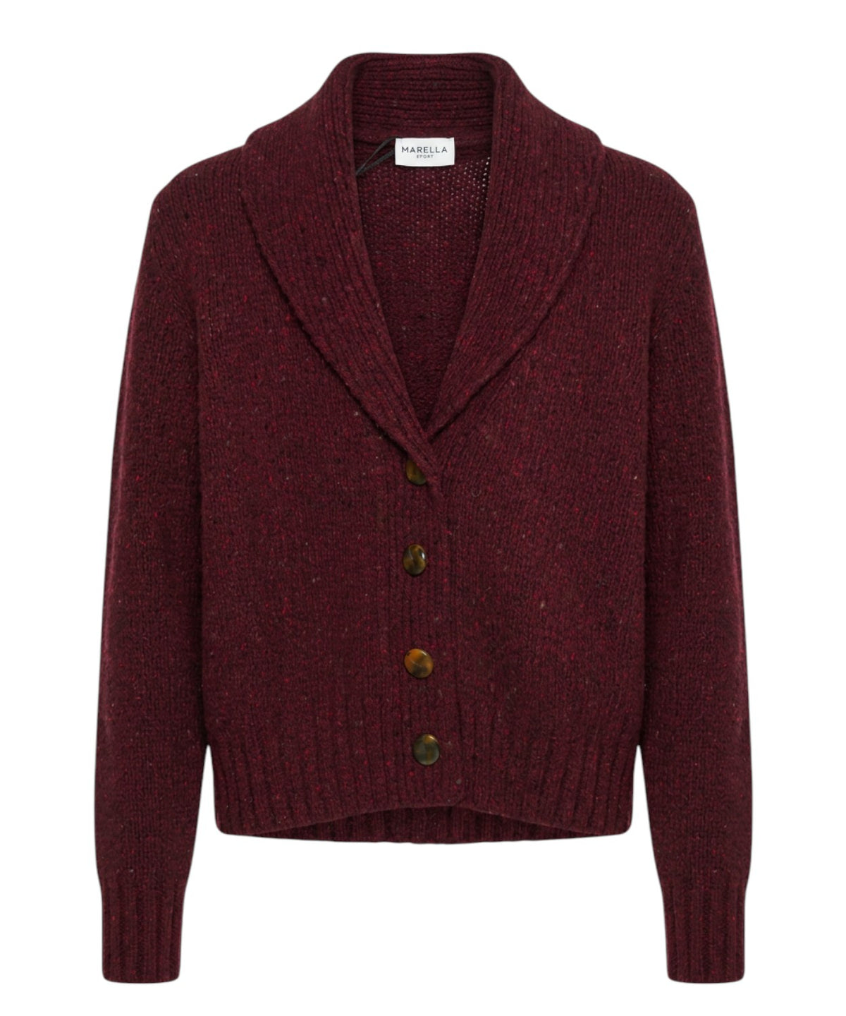 Cardigan Marella Geode in Misto Lana con Scollo