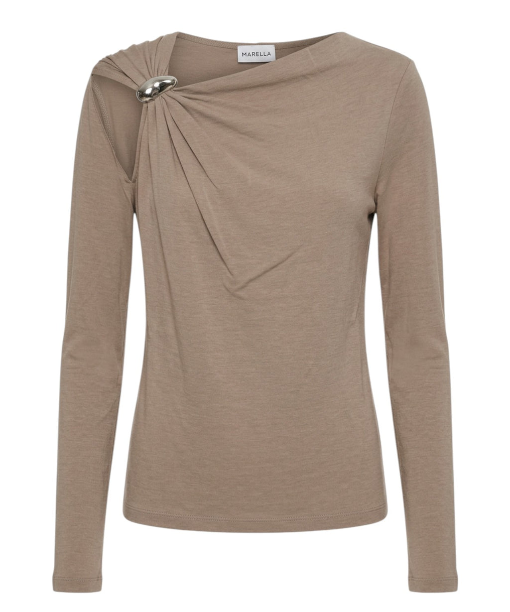 Maglia Marella Donna con Cut-Out e Dettaglio Gioiello