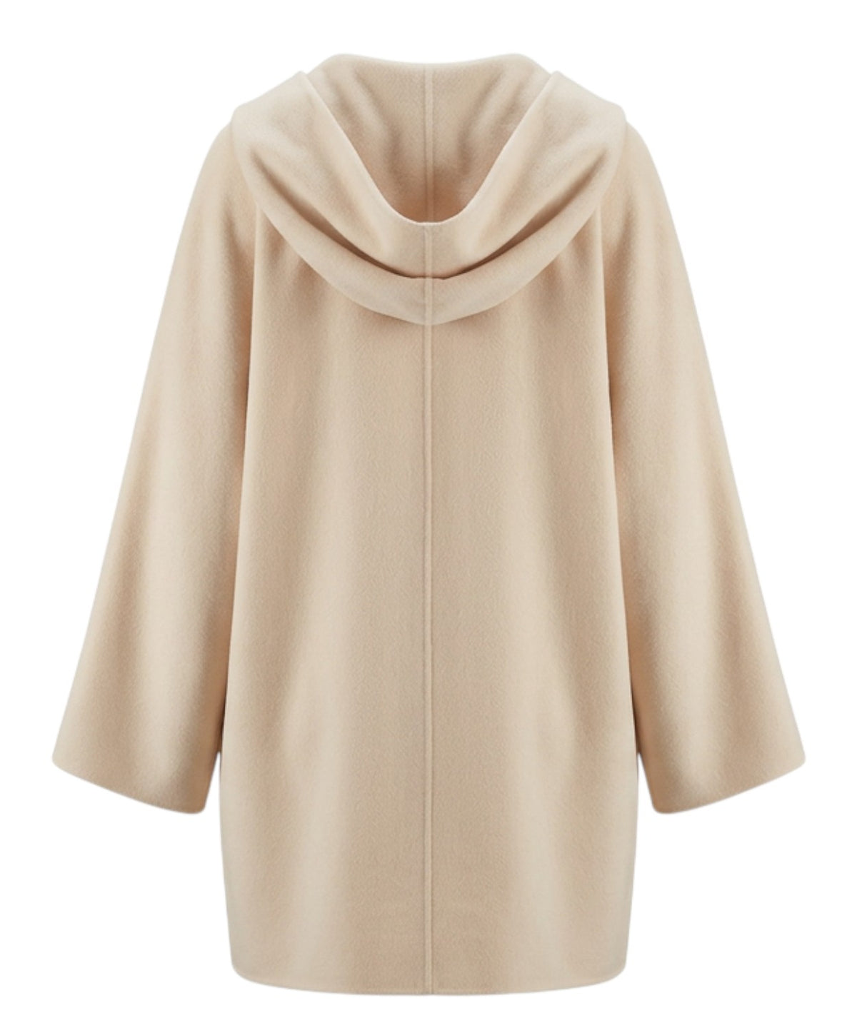 Cappotto Landa in Panno di Lana con Cappuccio e Cintura