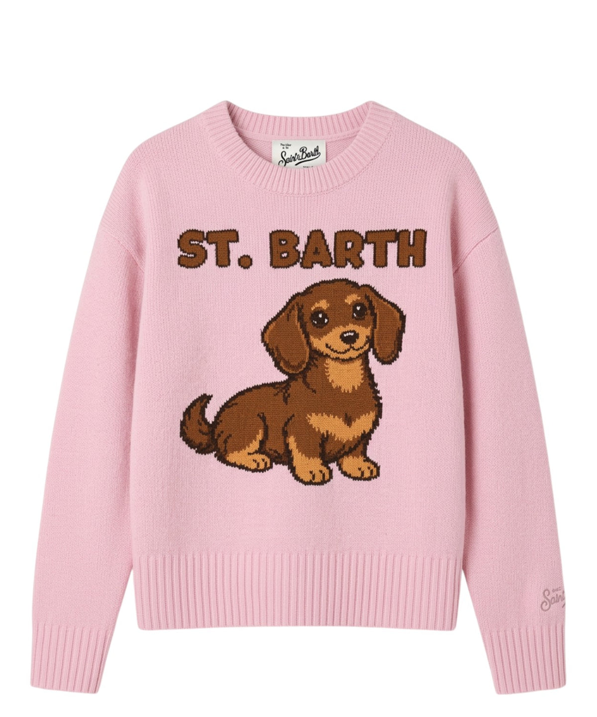 Pull ras-du-cou Tessa en mélange de cachemire avec logo et bulldog