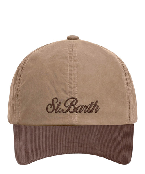 Bonnet MC2 Saint Barth en coton ciré et velours côtelé