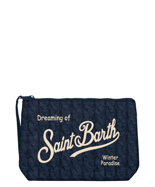 Pochette Aline en tricot avec logo