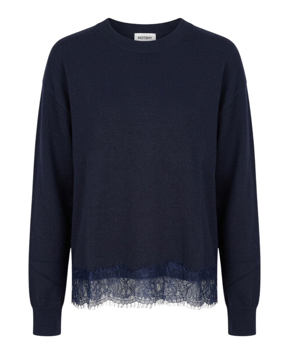 Maglione Dilly in Cachemire con Bordo in Pizzo