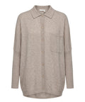 Maglia Poncho Andrea in Cashmere con Collo Camicia