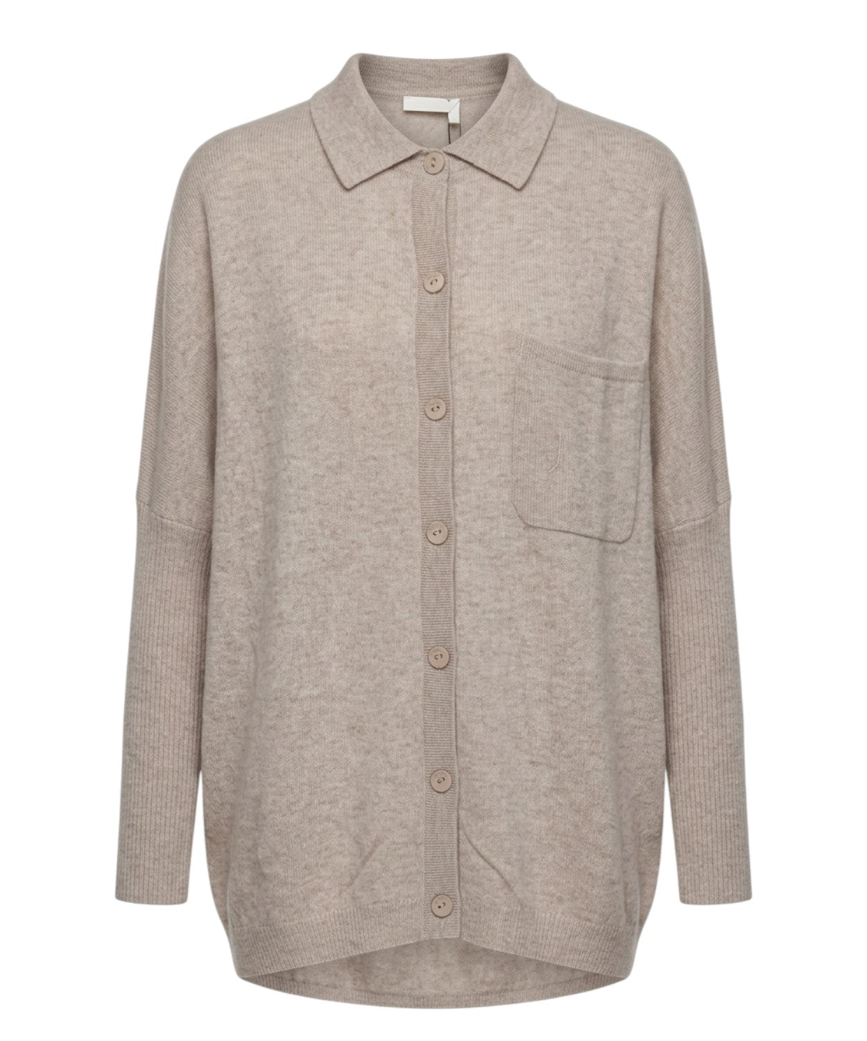 Maglia Poncho Andrea in Cashmere con Collo Camicia