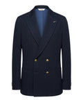 Veste Homme Paoloni croisée à côtes en mélange de coton et de laine