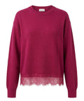 Pull Dilly en cachemire avec bordure en dentelle