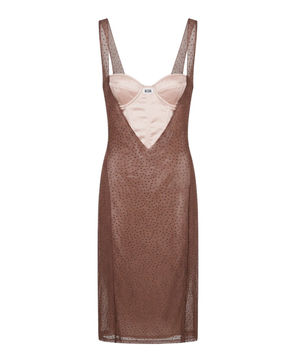 Robe GCDS corset ornée de strass