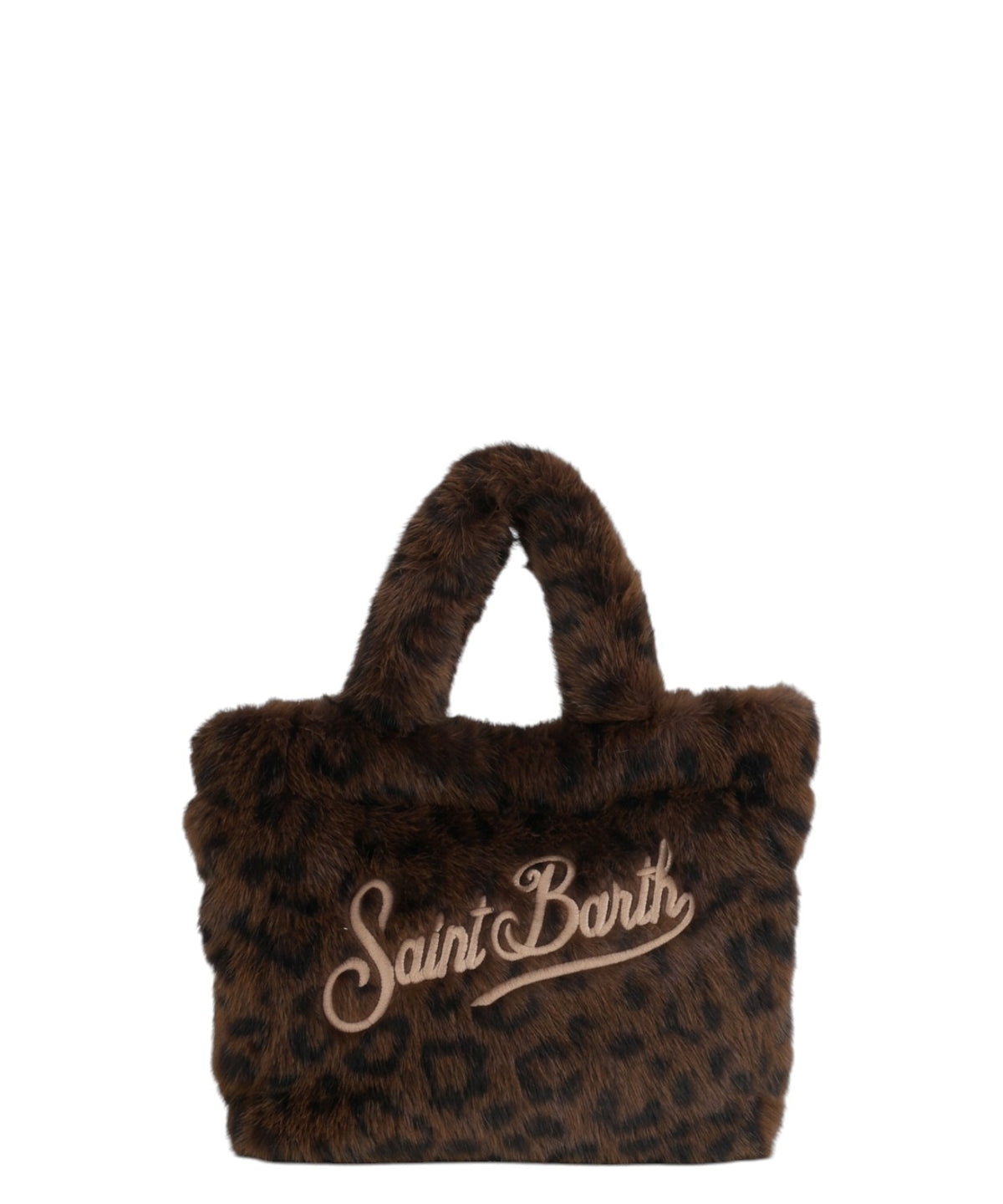 Mini sac Vanity en fourrure souple léopard