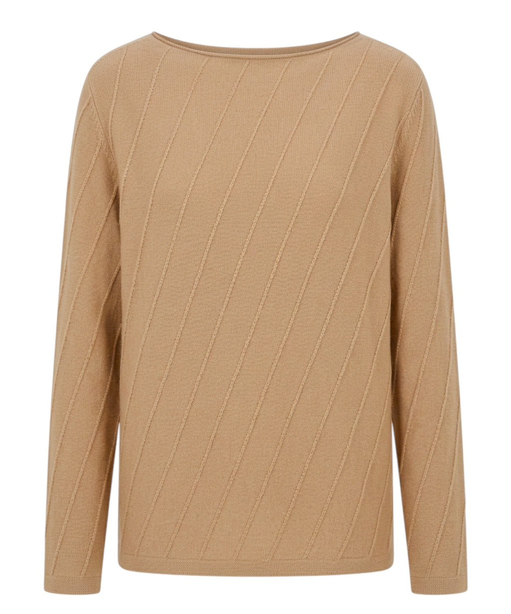 Pull GINSENG en laine à motif asymétrique