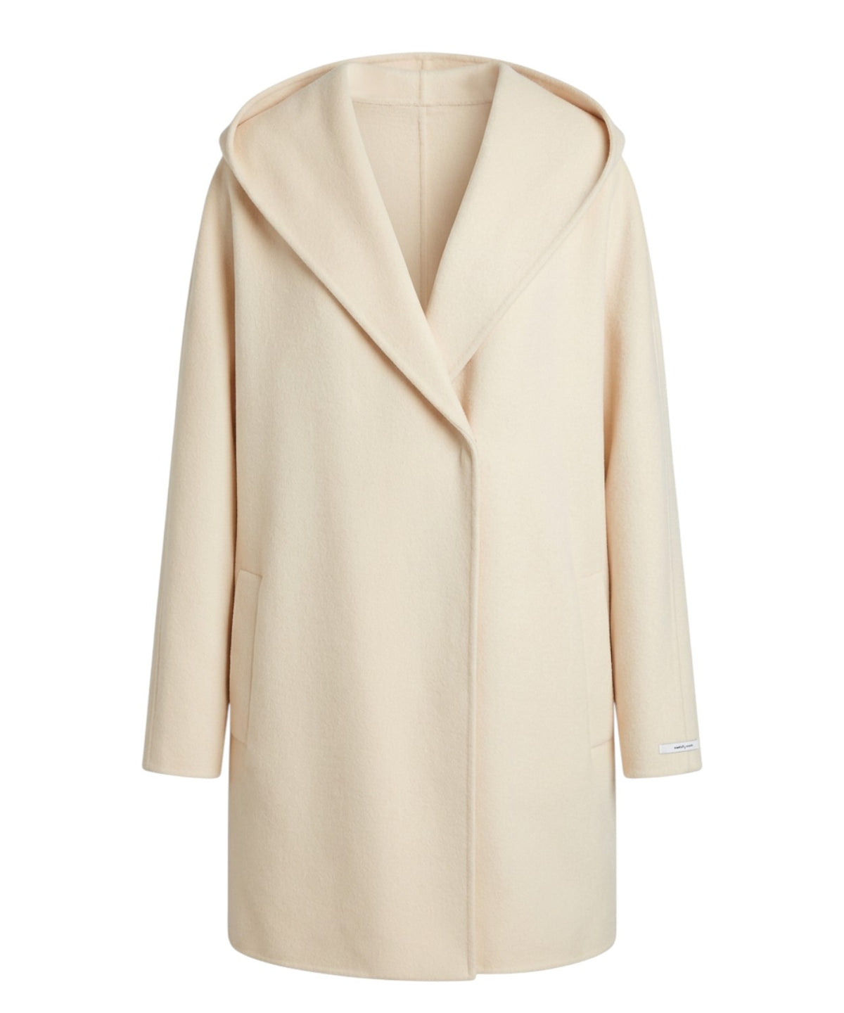 Cappotto Landa in Panno di Lana con Cappuccio e Cintura