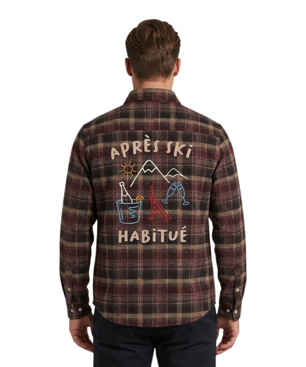 Chemise en flanelle Homme Seefeld avec broderie Après-ski