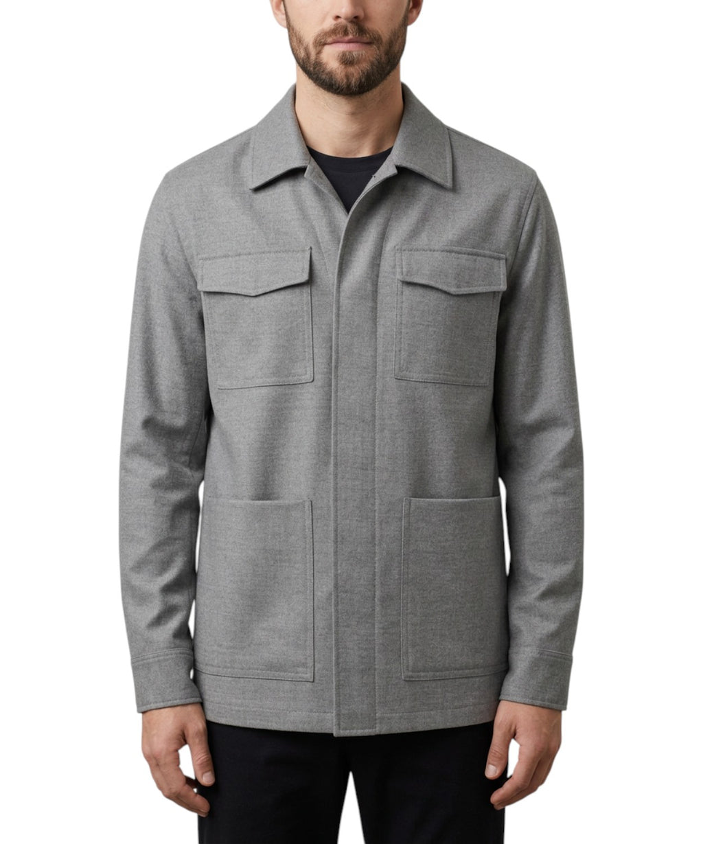 Veste-chemise Homme en laine vierge Manuel Ritz