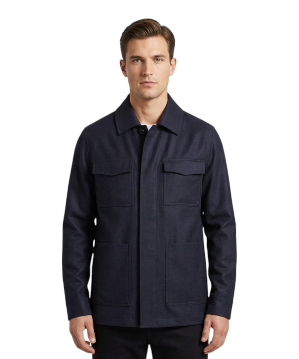 Veste-chemise Homme en laine vierge Manuel Ritz