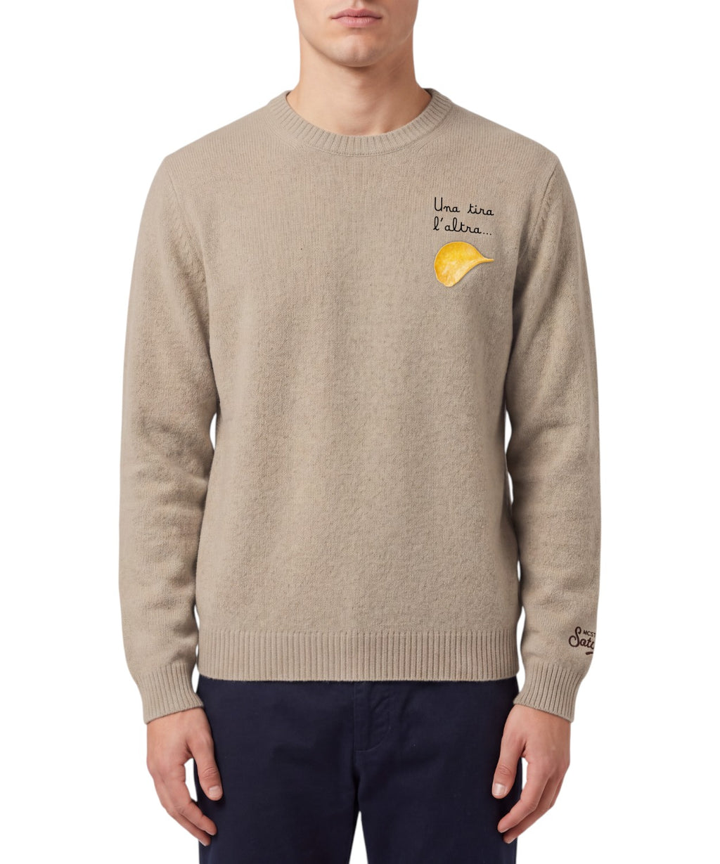 Pull Heron Light avec broderie "Sommelier..."