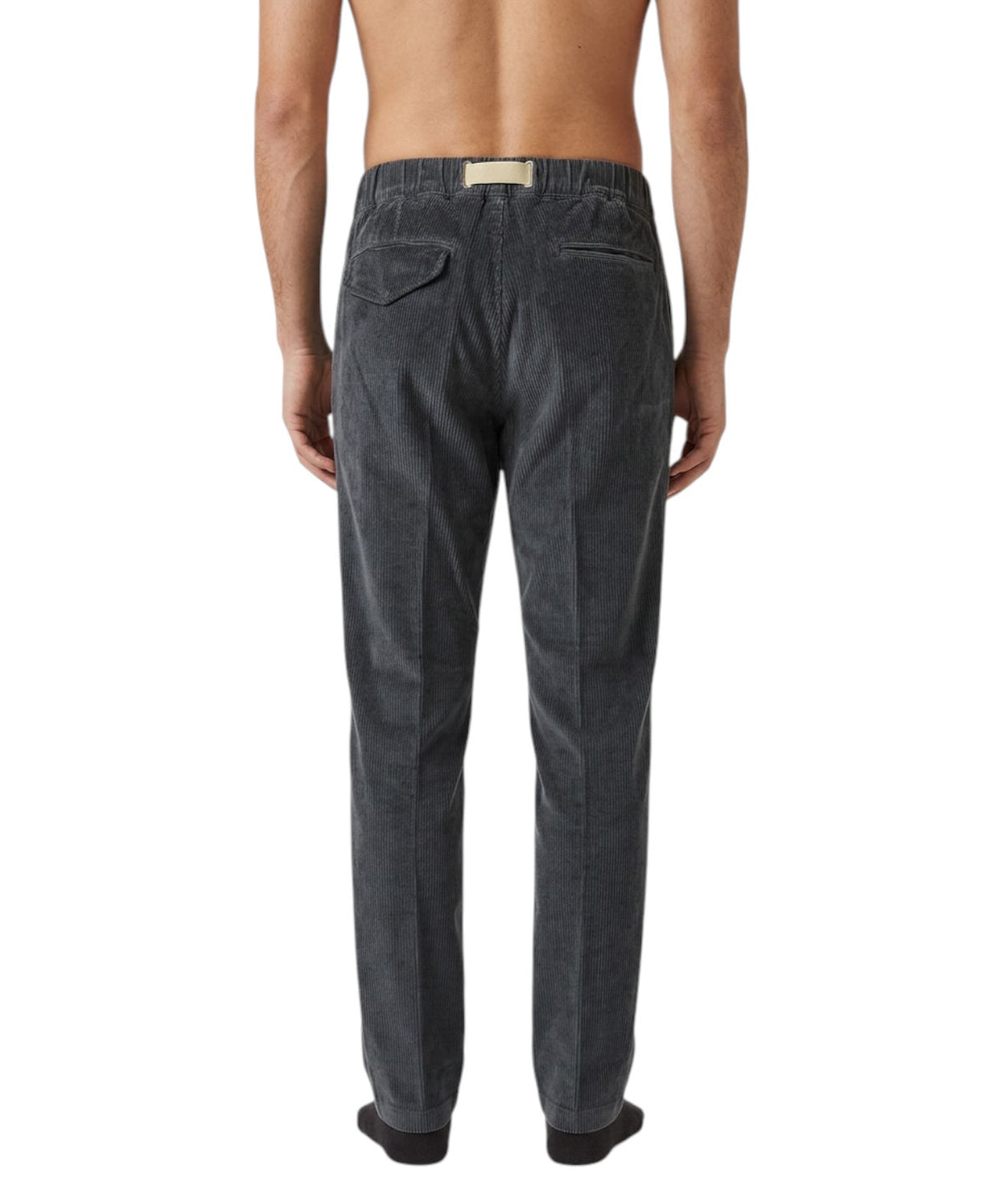 Pantaloni Uomo Effetto Velluto a Coste con Cintura