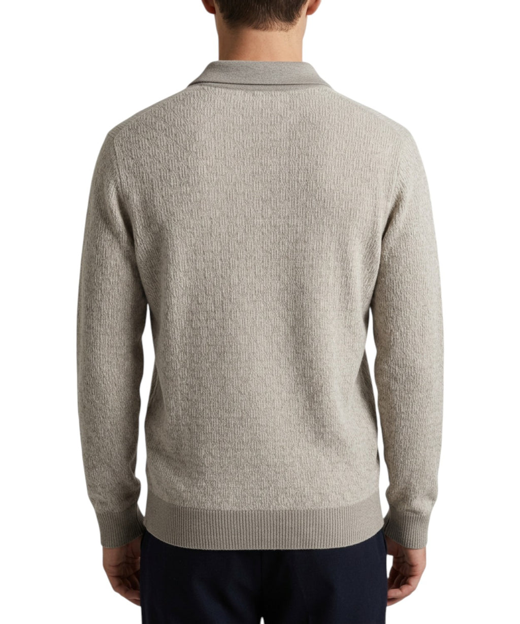 Polo Uomo Jacquard a Maniche Lunghe di Manuel Ritz