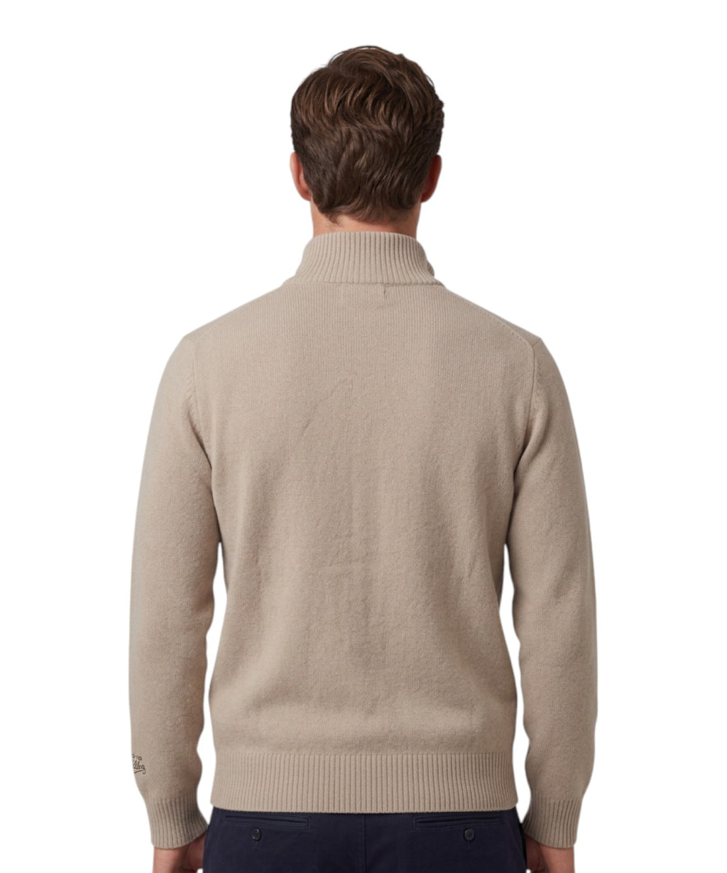Pull homme en cachemire avec zip pour un style hivernal