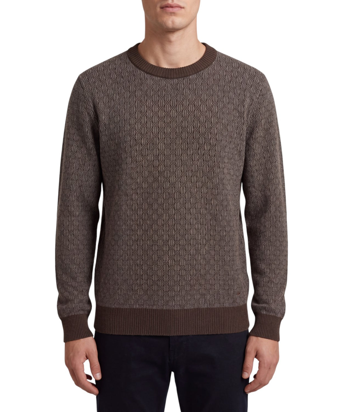 Maglione Jacquard Uomo in Lana Merino e Acrilico