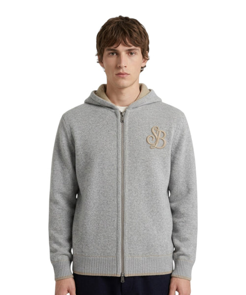 Sweatshirt MC2 Saint Barth Legacy zippé à capuche en maille