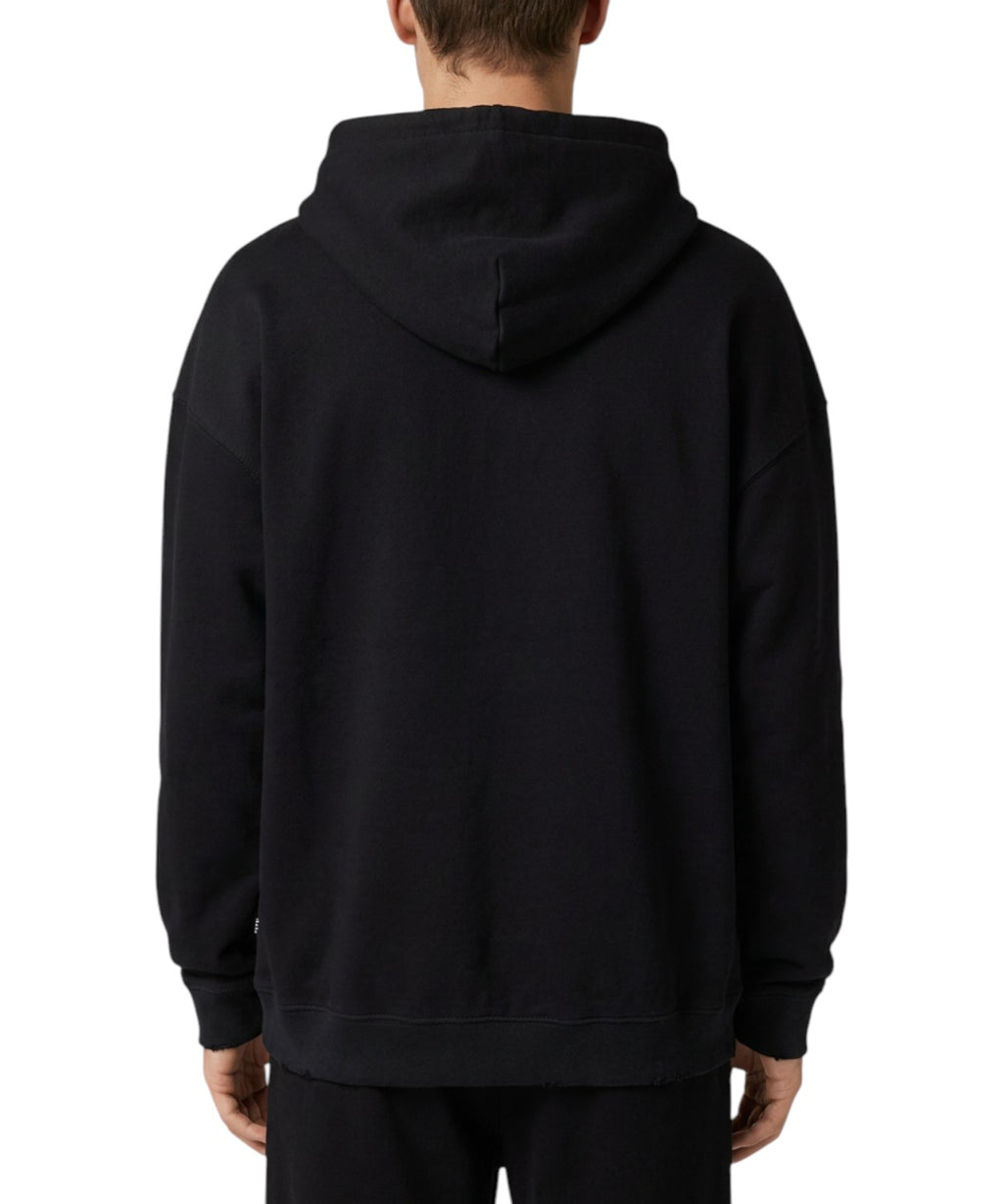 Sweat-shirt oversize Gothic à capuche avec imprimés graphiques