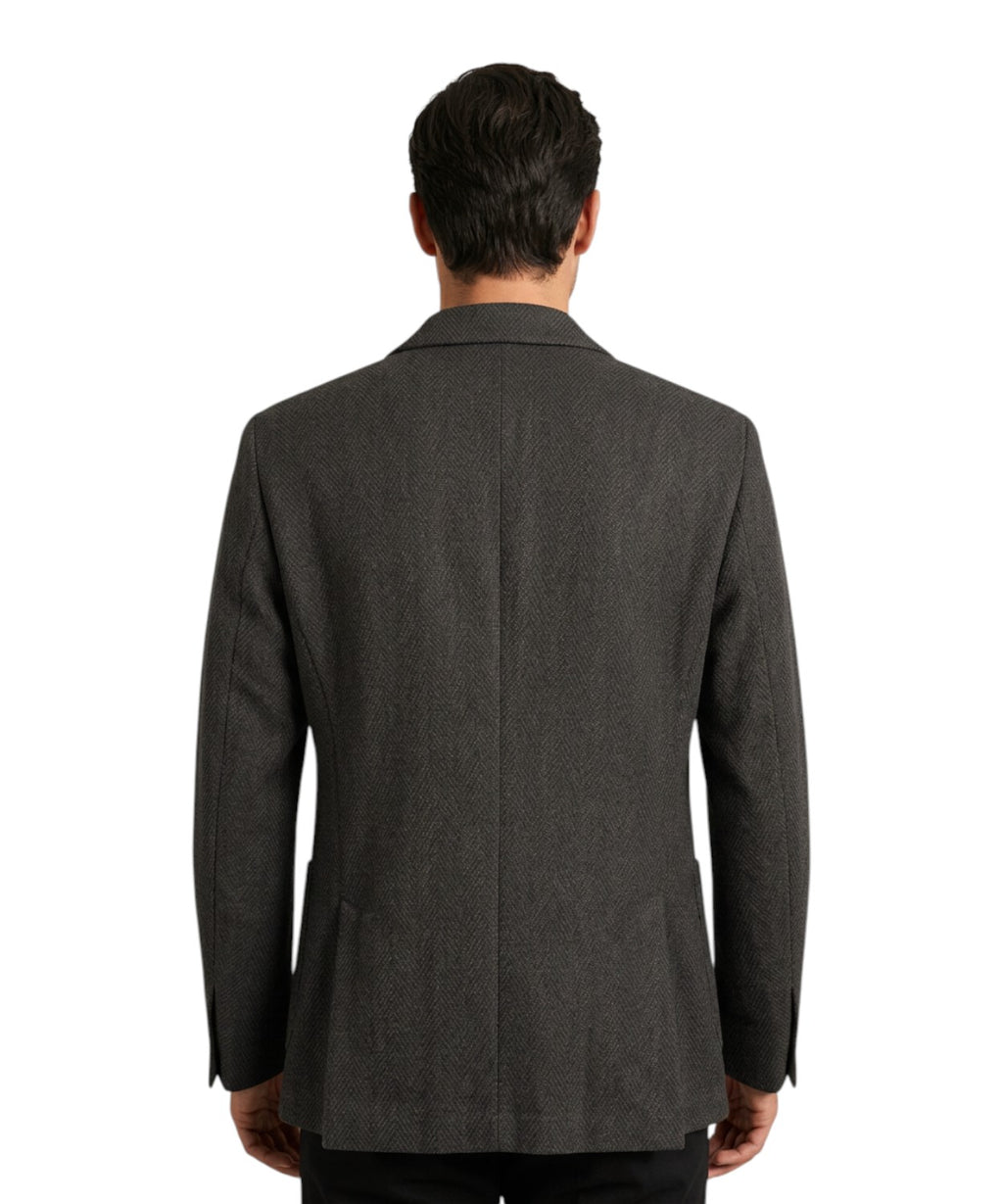 Veste croisée en laine et cachemire pour hommes