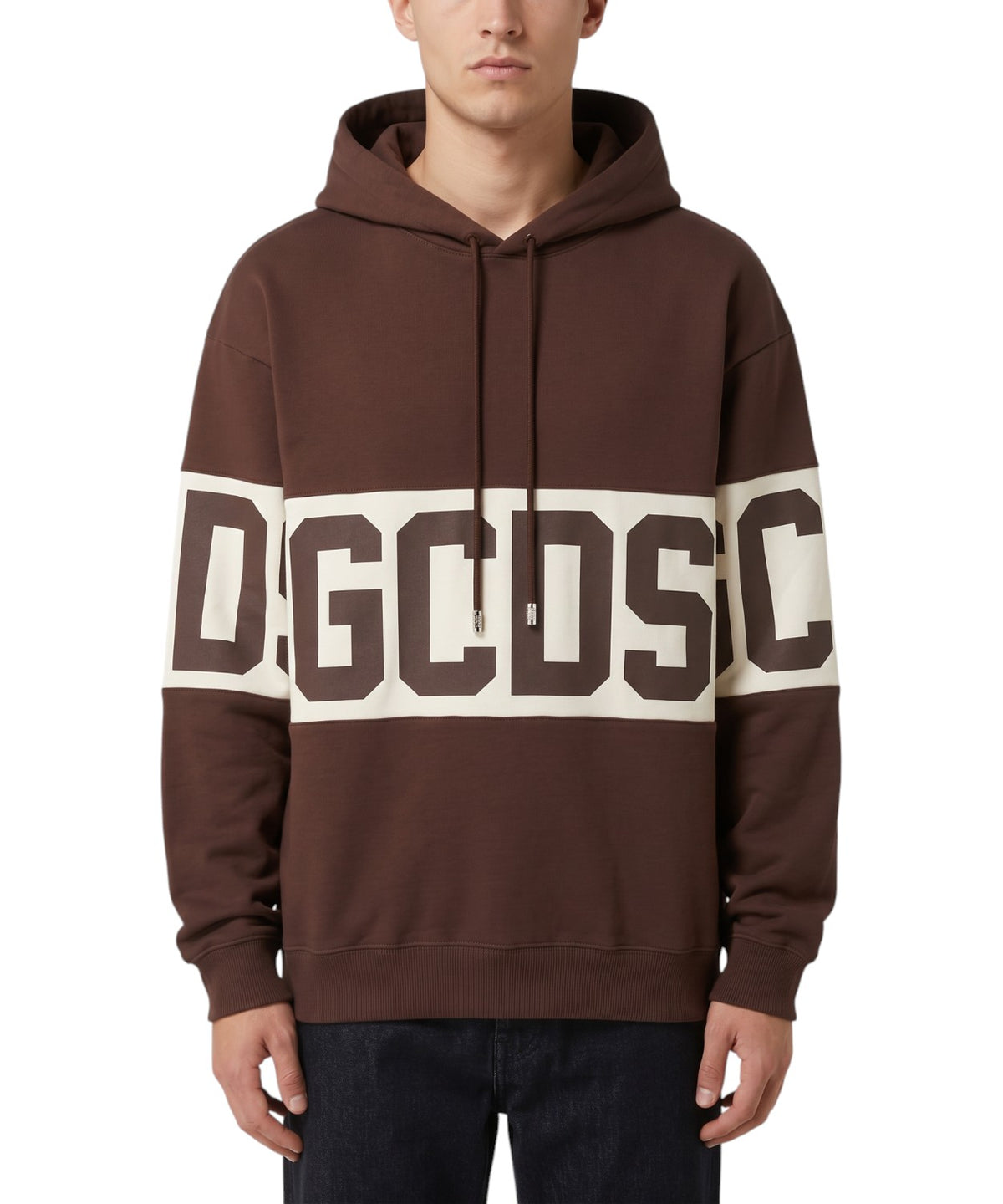 Sweat à capuche GCDS avec logo Band contrastant