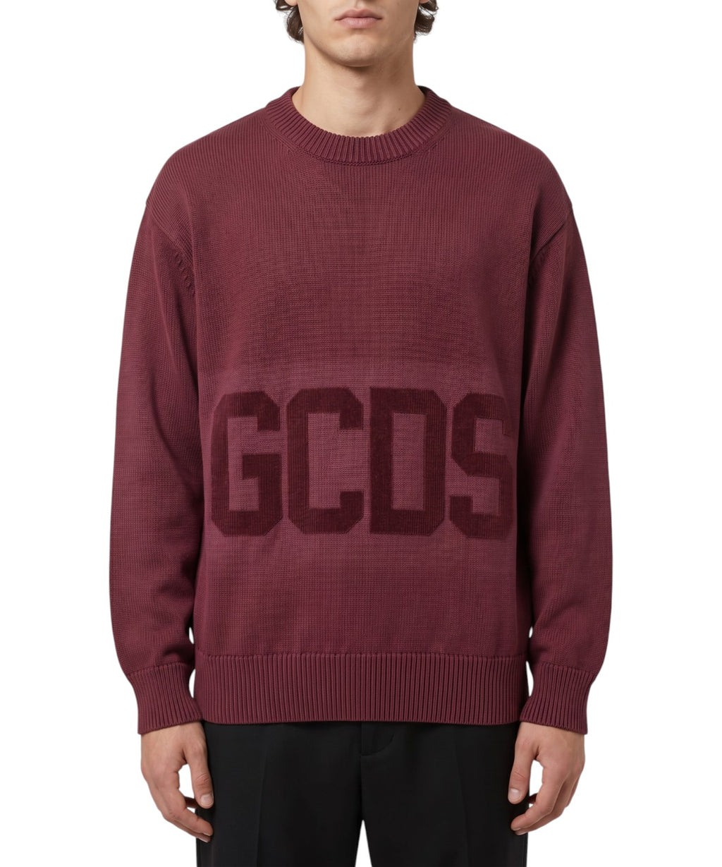 Pull GCDS à col rond avec maxi logo