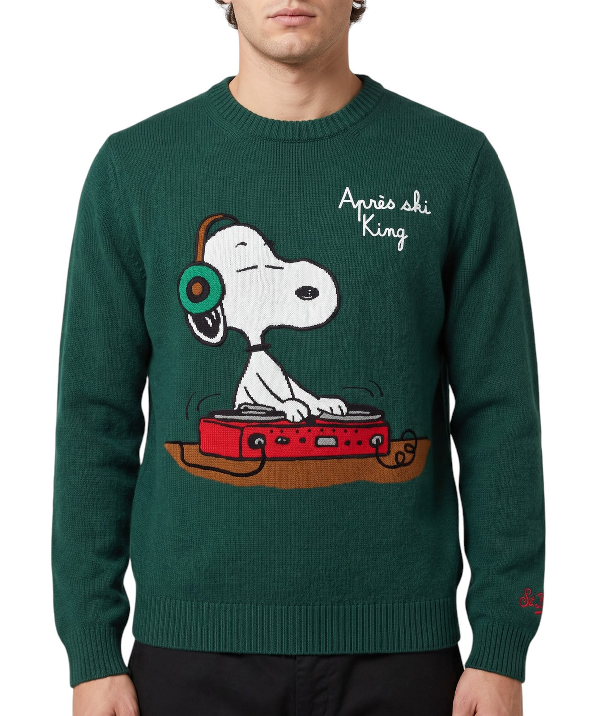Pull Heron en mélange cachemire avec broderie Snoopy