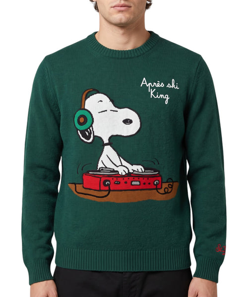 Pull Heron en mélange cachemire avec broderie Snoopy