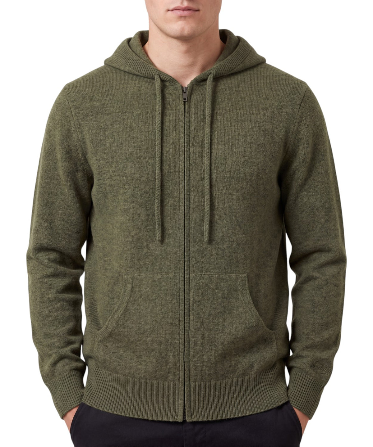 Sweat Notting en pure laine lambswool avec capuche et zip