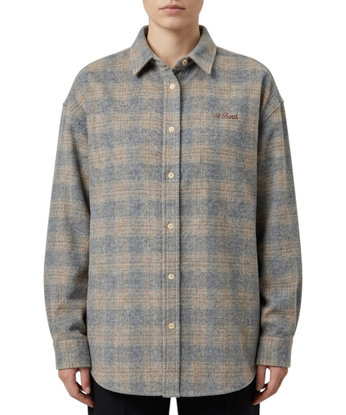 Camicia Tartan Snoopy di MC2 Saint Barth in Flanella