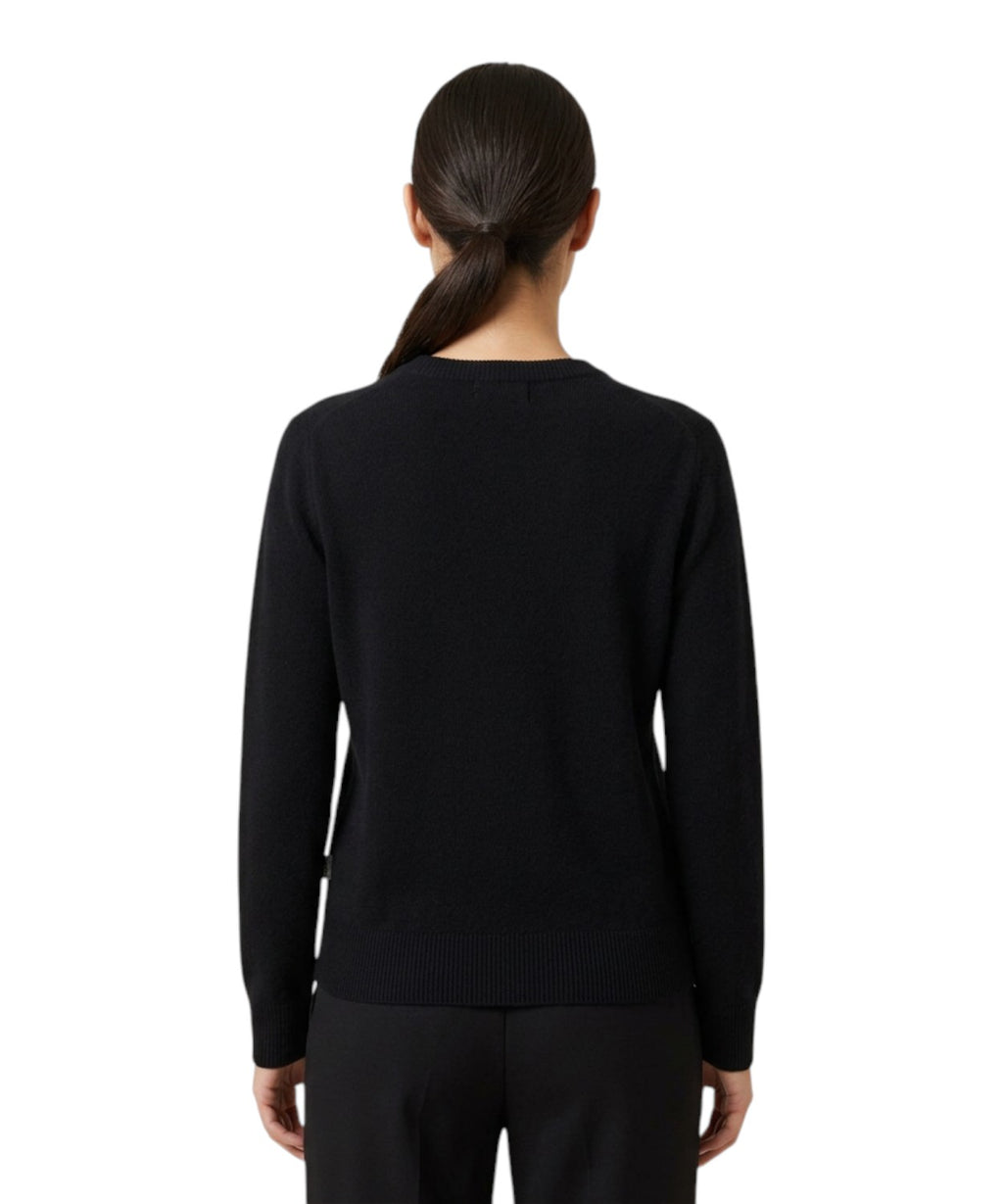 Maglione New Queen in Misto Cashmere e Ricamo Red Flag