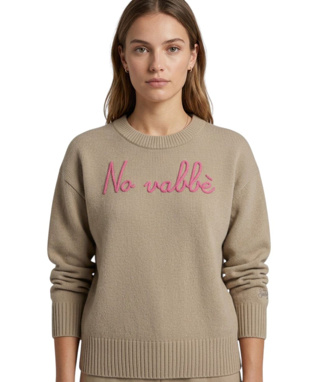 Maglia Girocollo Tessa in Misto Cashmere No Vabbe