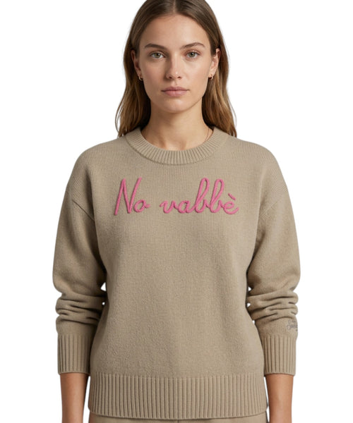 Maglia Girocollo Tessa in Misto Cashmere No Vabbe