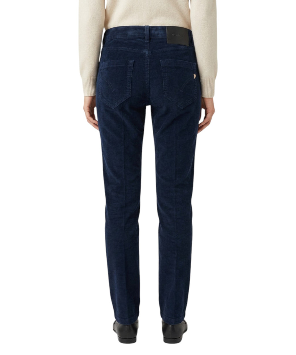 Dondup Koos Pantalon en velours côtelé avec patte de boutonnage