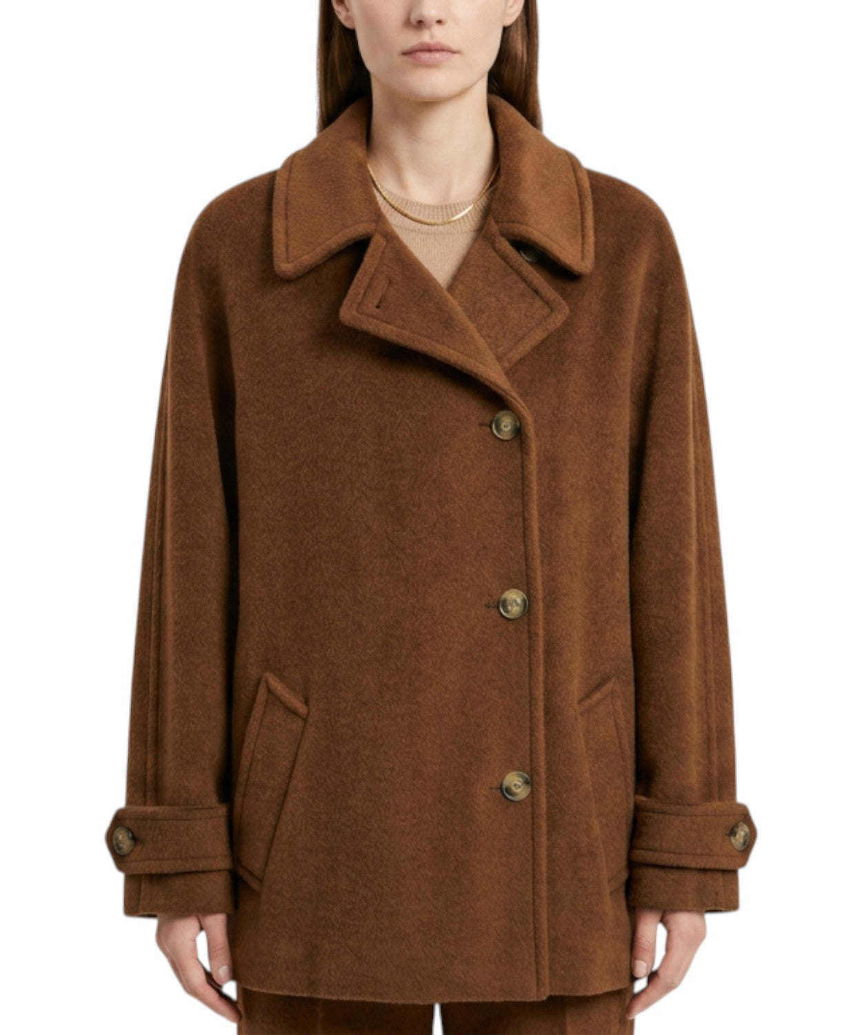 Balco Cappotto Corto Donna in Panno con Cintura