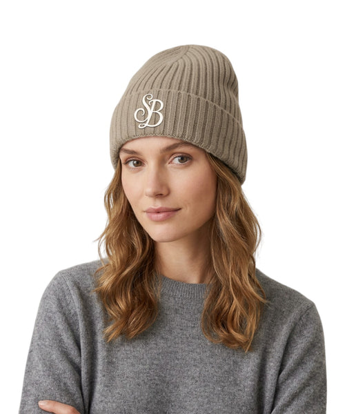 Berretto Cashmere Wengen con Ricamo Logo