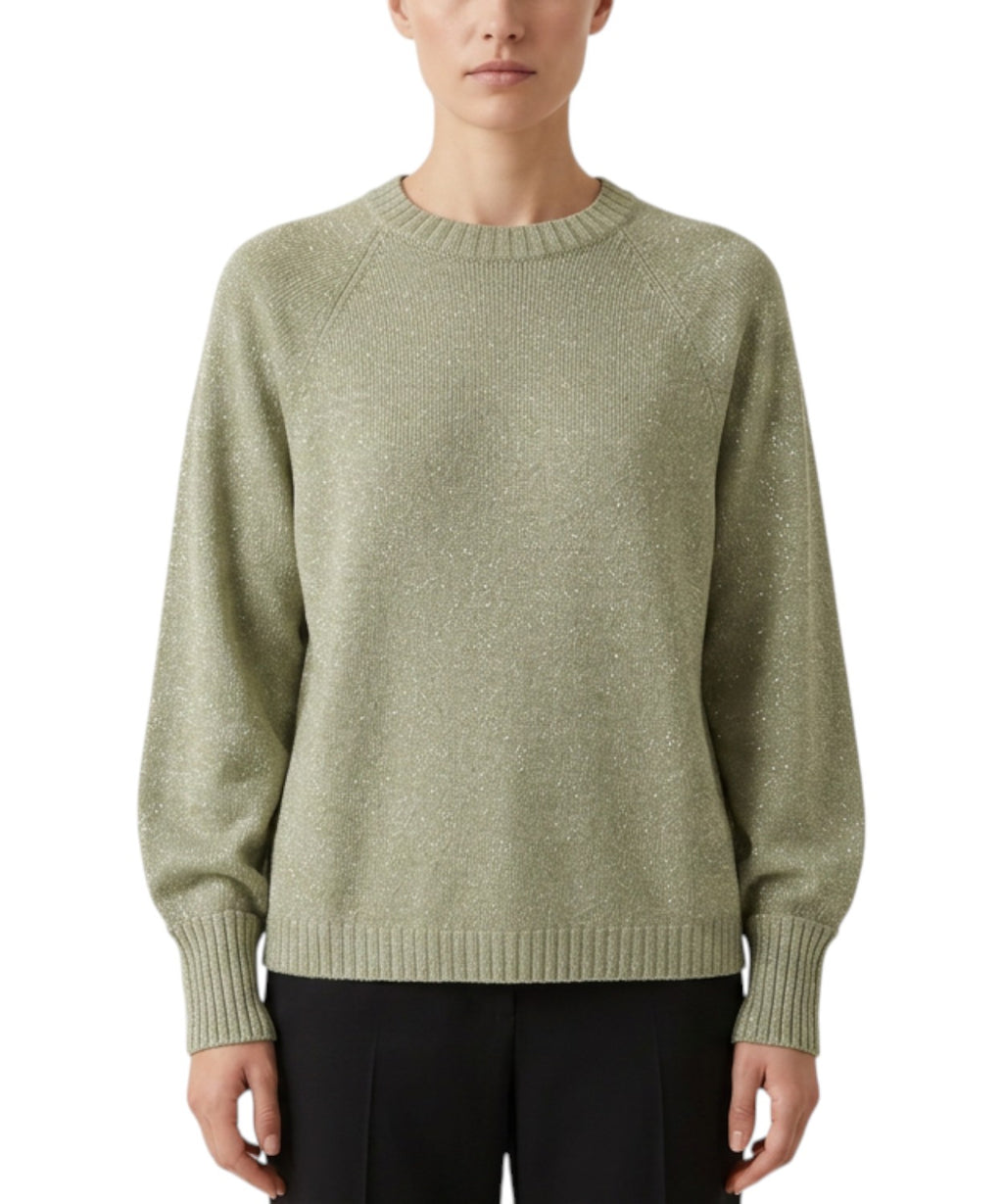 Maglione Twinset con Lurex e Risvolto Maniche