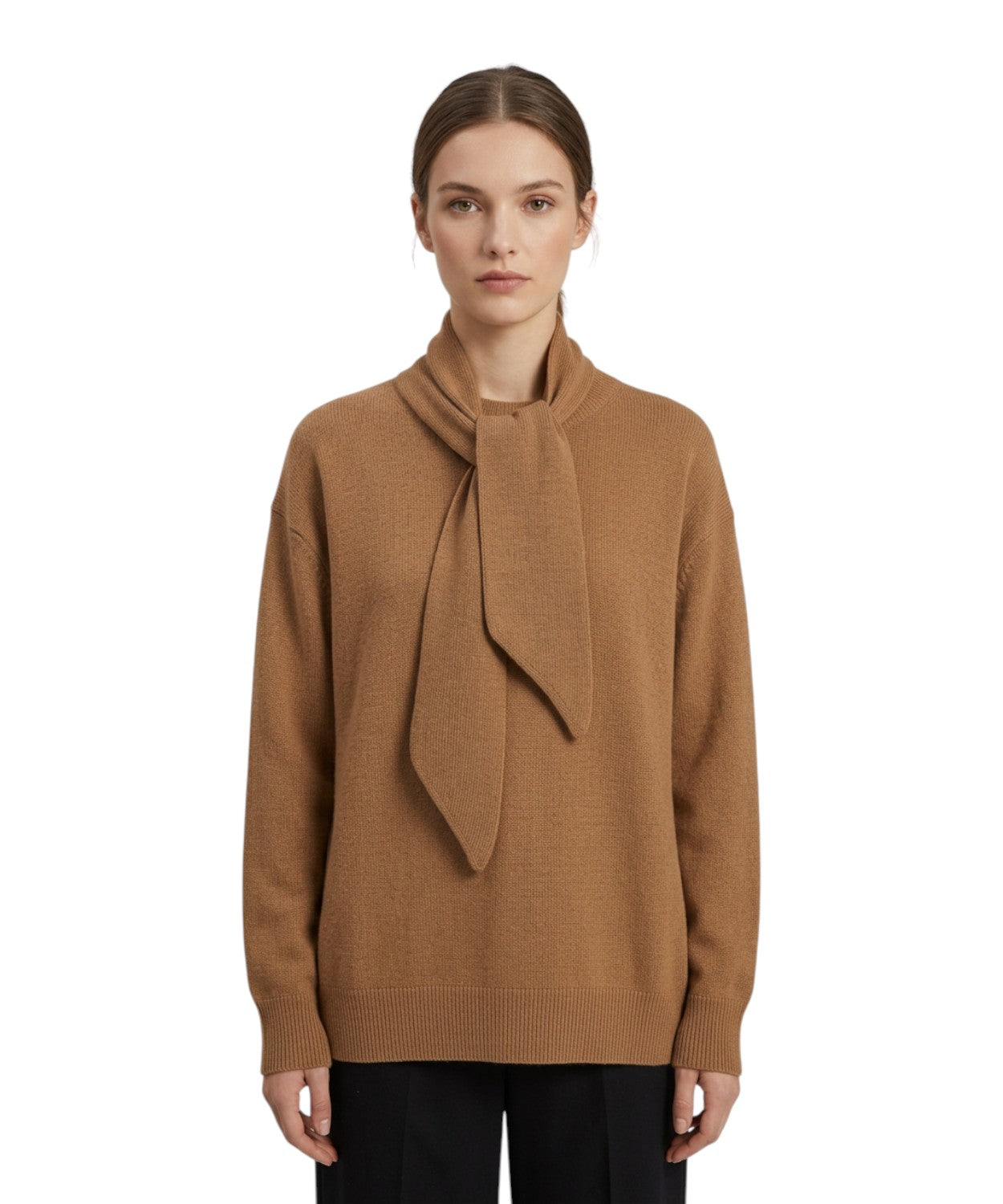 Maglia in Lana e Cashmere GIOCHI con Sciarpa Rimovibile