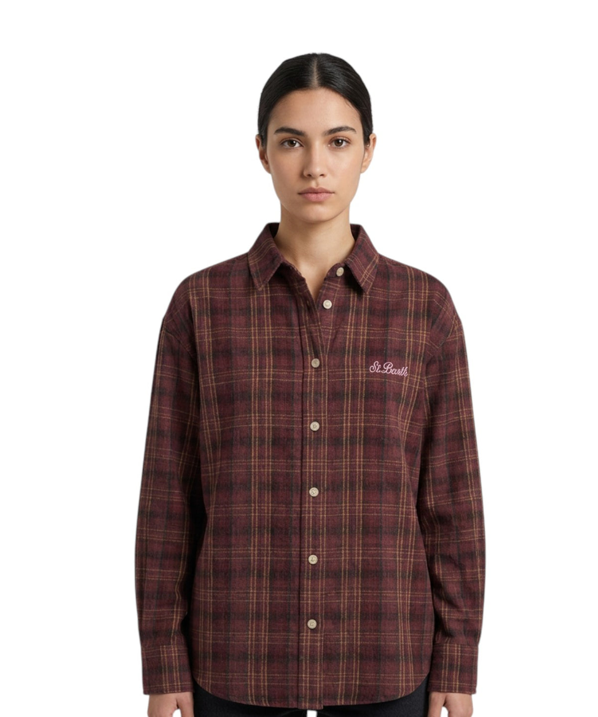 Chemise Tartan Snoopy de MC2 Saint Barth en flanelle